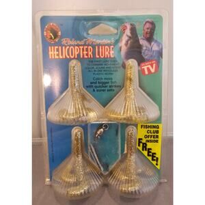 Vintage NOS Roland Martin's Helicopter Lures - Gold Sparkle - As Seen on TV